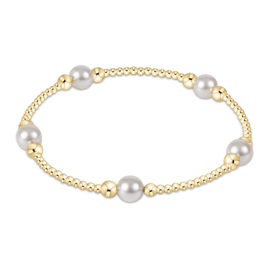 enewton Purpose Pearl 6mm Bead Bracelet in Gold