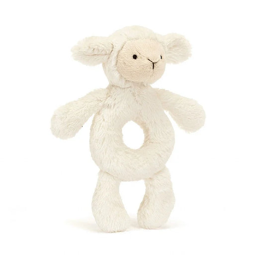 Bashful Lamb Ring Rattle, Jellycat