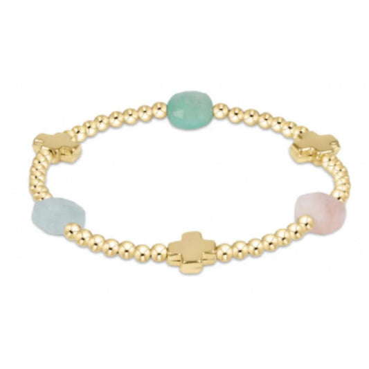 enewton Signature Cross Admire Gold Pattern 3mm Bead Bracelet, Hot Mess SS25