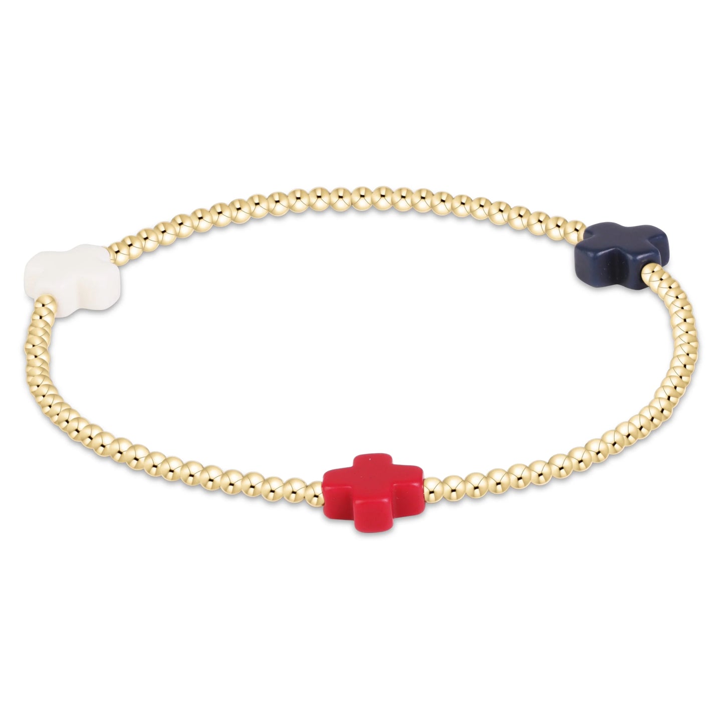 enewton Signature Cross 2mm Gold Bracelet Firecracker