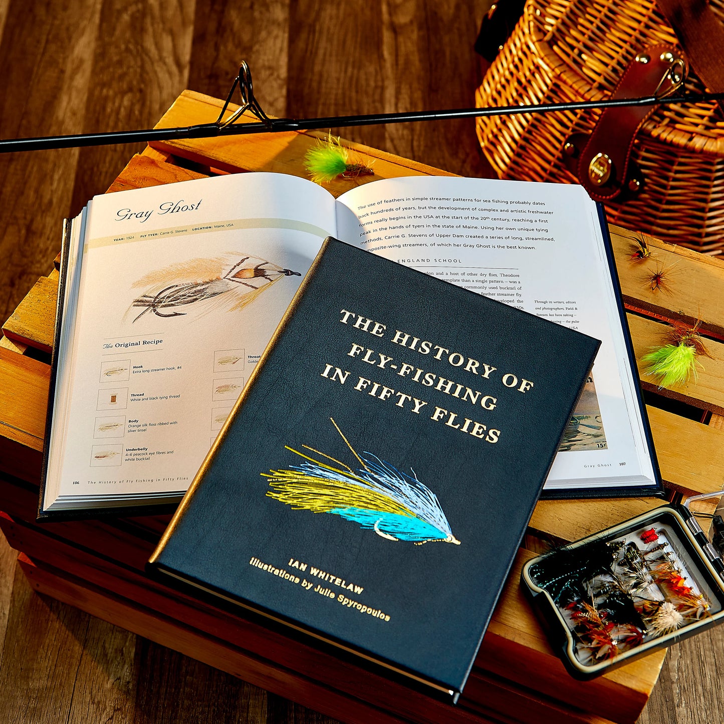 The History of Fly Fishing in Fifty Flies Leather Edition