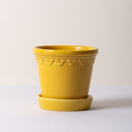 Bergs Potter Københavner GLAZED Amber Yellow