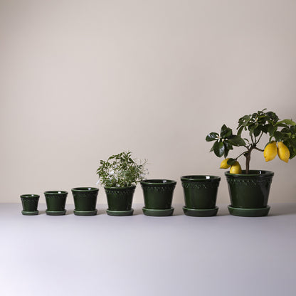 Berg's Potter Kobenhavner GLAZED Emerald Green
