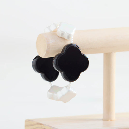 Midnight + Mother of Pearl Clover Cooling Bracelet