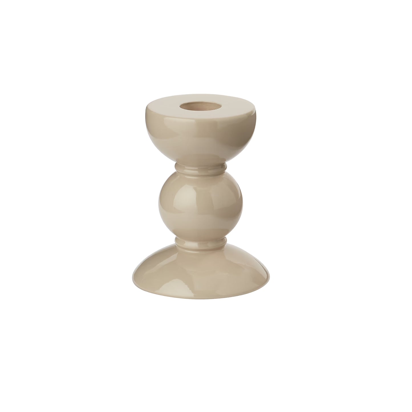 SMALL (10cm) Cappuccino Bobbin Candlestick