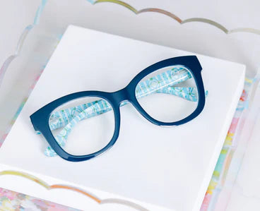 Peeper's Laura Park Reading Glasses Center Stage in Navy/Chalet Charm