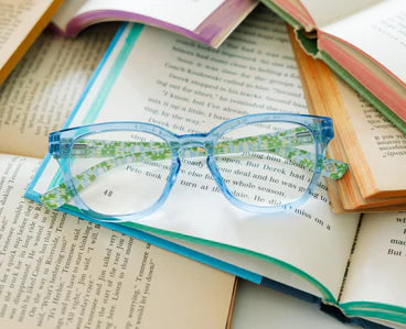 Peeper's Laura Park Reading Glasses Nola in Blue/Apres Ski
