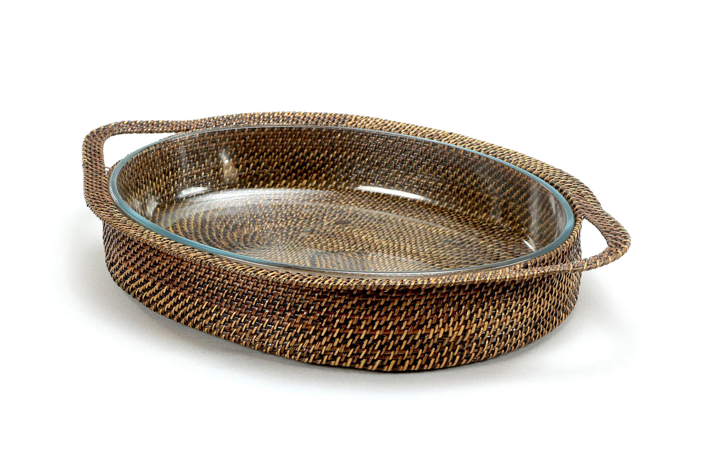 Rattan Oval Baker 4 Quart