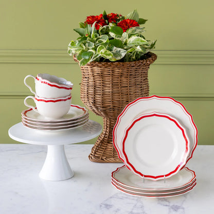 Red Icing on the Cake Plates