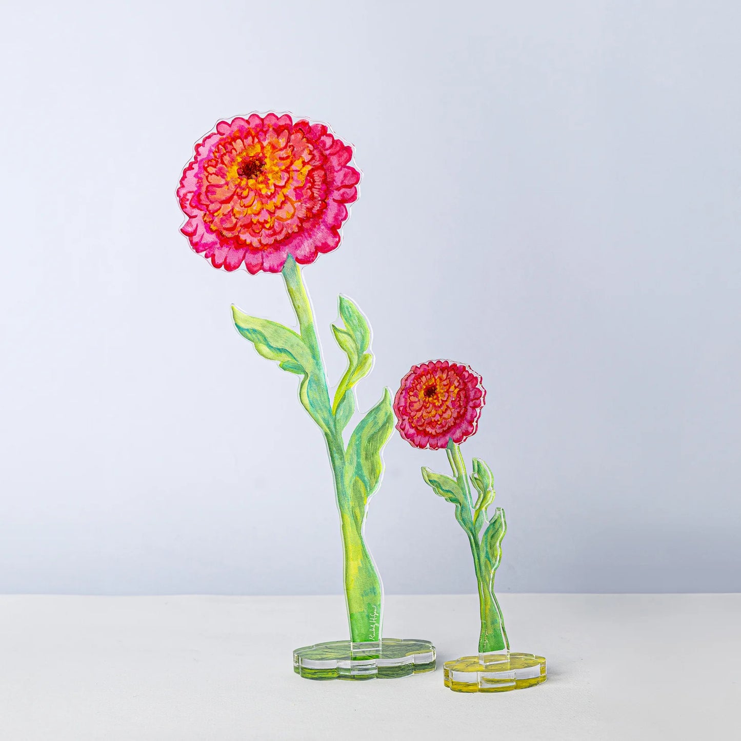 Cupcake Zinnia Small Acrylic Flower