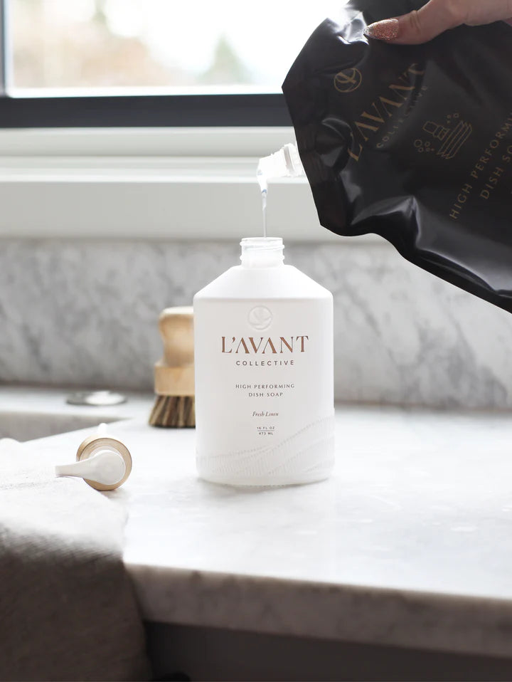 L'Avant Collective Fresh Linen High Performing Natural Dish Soap Refill 32 Oz