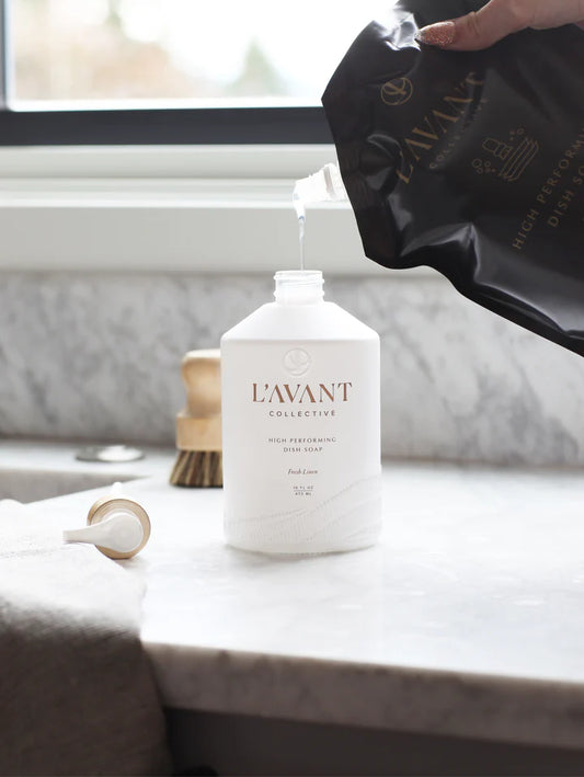 L'Avant Collective Fresh Linen High Performing Natural Dish Soap Refill 32 Oz