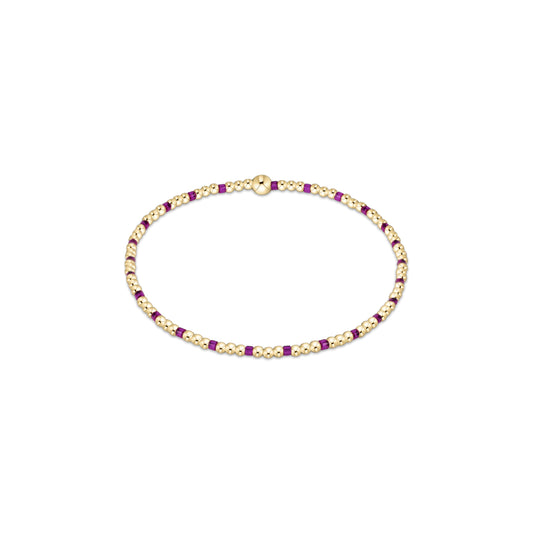EGIRL Hope Sincerity Pattern 2mm Bead Bracelet Fuchsia
