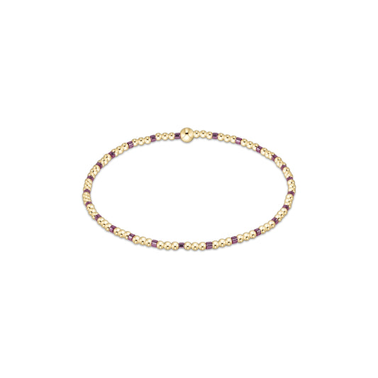 EGIRL Hope Sincerity Pattern 2mm Bead Bracelet Pink Metallic