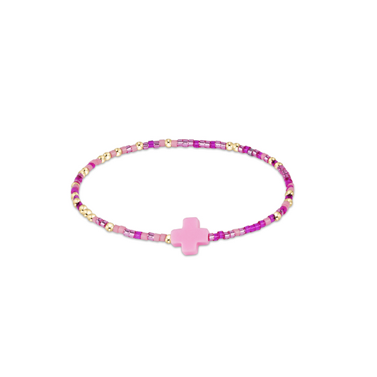 EGIRL Hope Unwritten Signature Cross Bracelet Back to the Fuchsia