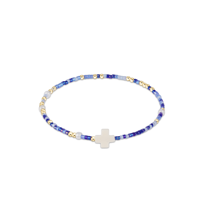 EGIRL Hope Unwritten Signature Cross Bracelet Is a Smurf's Butt Blue?