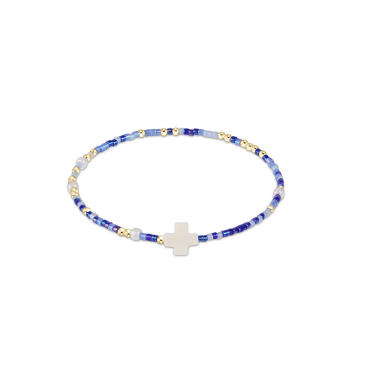 EGIRL Hope Unwritten Signature Cross Bracelet Is a Smurf's Butt Blue?