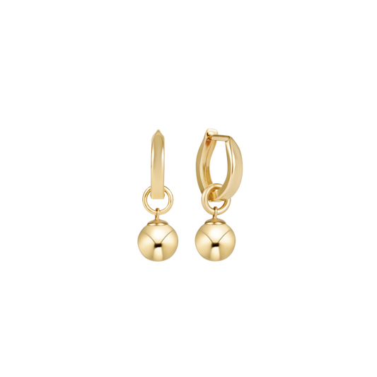 enewton Huggie Gold 0.5" Hoop Classic Gold 8mm Charm