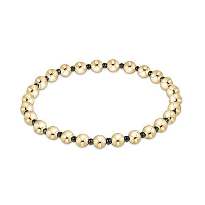 enewton EXTENDS Faceted Hematite Grateful Pattern 5mm Bead Bracelet