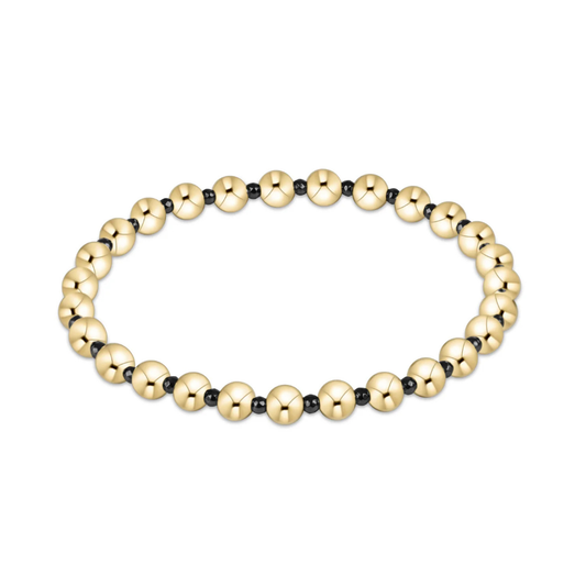 enewton EXTENDS Faceted Hematite Grateful Pattern 5mm Bead Bracelet