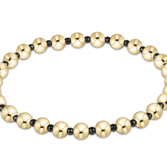 enewton EXTENDS Faceted Hematite Grateful Pattern 5mm Bead Bracelet
