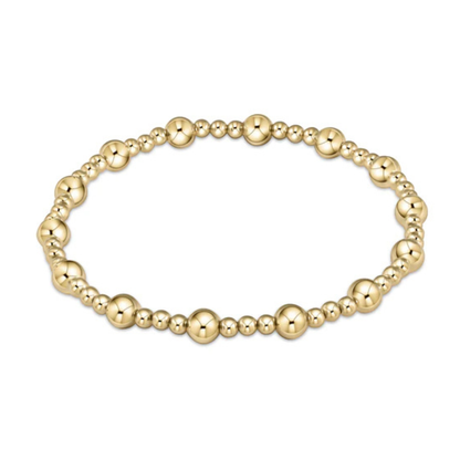 enewton Extends Classic Sincerity Pattern 6mm Bead Bracelet Gold