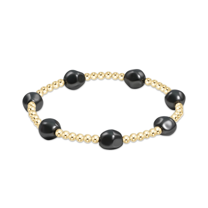 enewton EXTENDS Admire Gold 3mm Bead Bracelet Dark Pearl