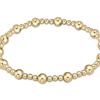 enewton Extends Classic Sincerity Pattern 6mm Bead Bracelet Gold