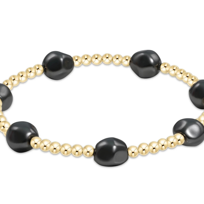 enewton EXTENDS Admire Gold 3mm Bead Bracelet Dark Pearl