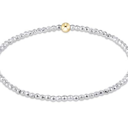 enewton EXTENDS Bright Silver Faceted Hematite 2mm Bead Bracelet