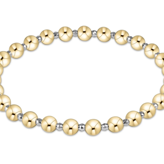 enewton EXTENDS Bright Silver Faceted Hematite Grateful Pattern 5mm Bead Bracelet