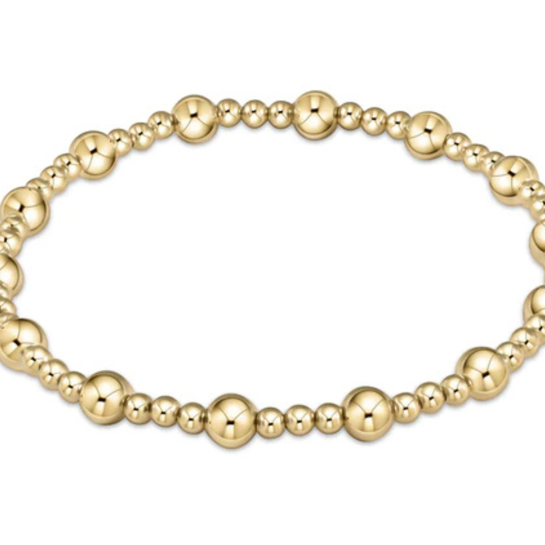 enewton Extends - Classic Sincerity Pattern 5mm Bead Bracelet Gold