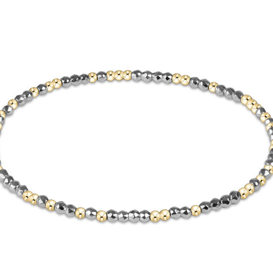 enewton EXTENDS Hope Unwritten Bright Silver Faceted Hematite 2mm Bead Bracelet