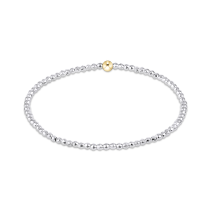 enewton EXTENDS Bright Silver Faceted Hematite 2mm Bead Bracelet