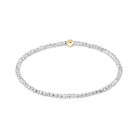 enewton EXTENDS Bright Silver Faceted Hematite 2mm Bead Bracelet
