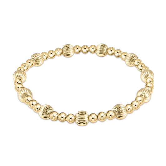 enewton EXTENDS Dignity Gold Sincerity Pattern 6mm Bead Bracelet