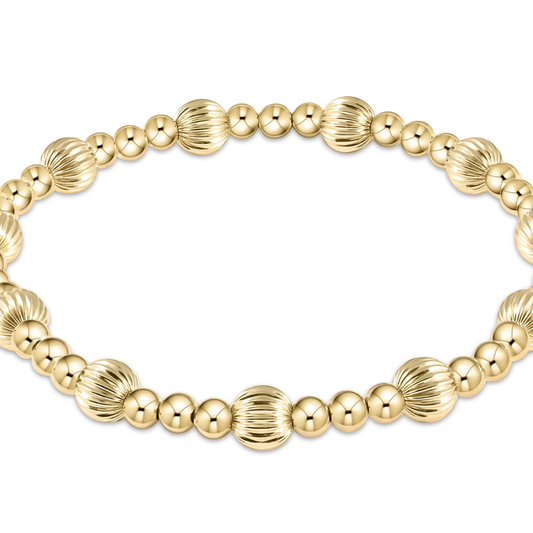 enewton EXTENDS Dignity Gold Sincerity Pattern 6mm Bead Bracelet