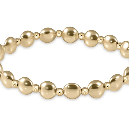 enewton EXTENDS Honesty Gold Grateful Pattern 6mm Bead Bracelet