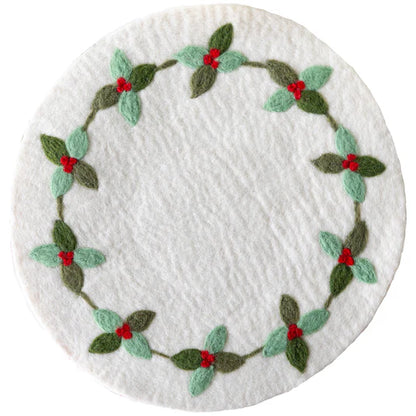 Felt Mistletoe Berry Placemats (Set of 6)
