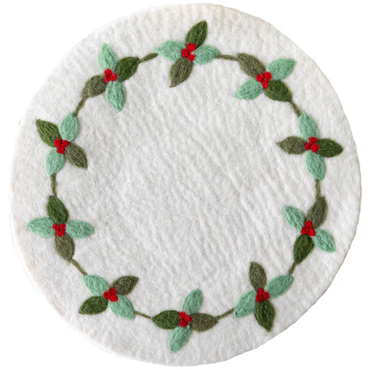 Felt Mistletoe Berry Placemats (Set of 6)