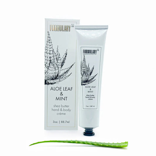 Formulary 55 Aloe Leaf & Mint Shea Butter Hand & Body Creme Tube