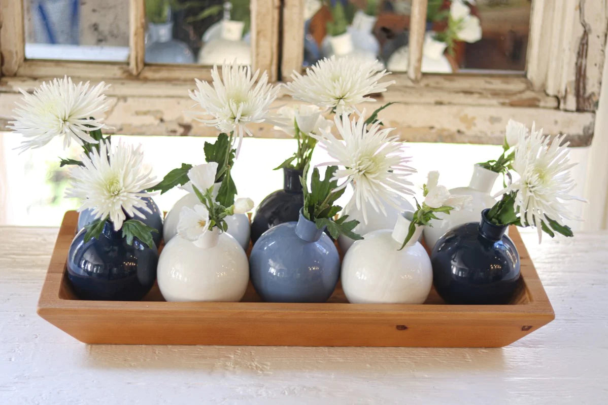 Denim Sphere Bud Vase