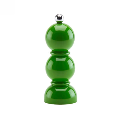 MINI (14cm) Leaf Green Bobbin Salt or Pepper Mill