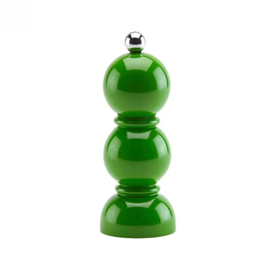 MINI (14cm) Leaf Green Bobbin Salt or Pepper Mill