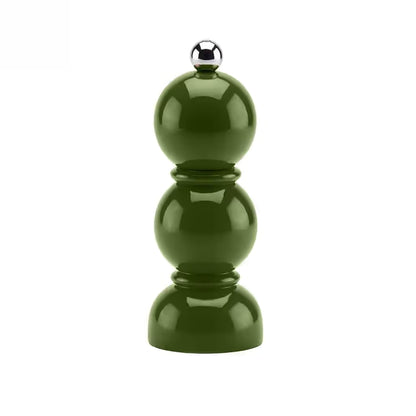 MINI (14cm) Khaki Green Bobbin Salt or Pepper Mill