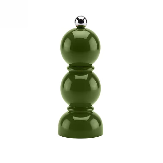 MINI (14cm) Khaki Green Bobbin Salt or Pepper Mill