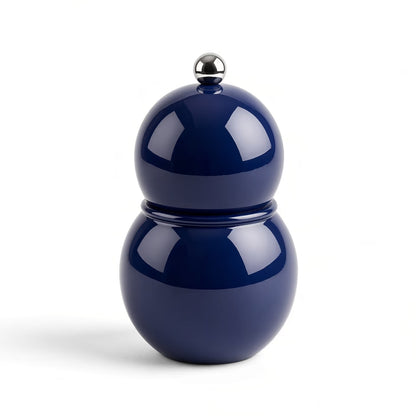 "Chubbie" (12cm) Navy Bobbin Salt or Pepper Mill