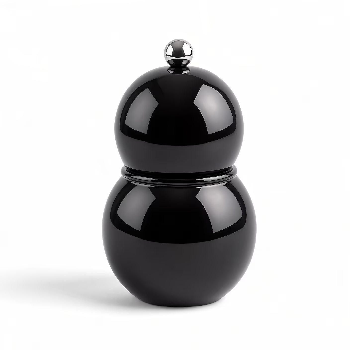 "Chubbie" (12cm) Black Bobbin Salt or Pepper Mill