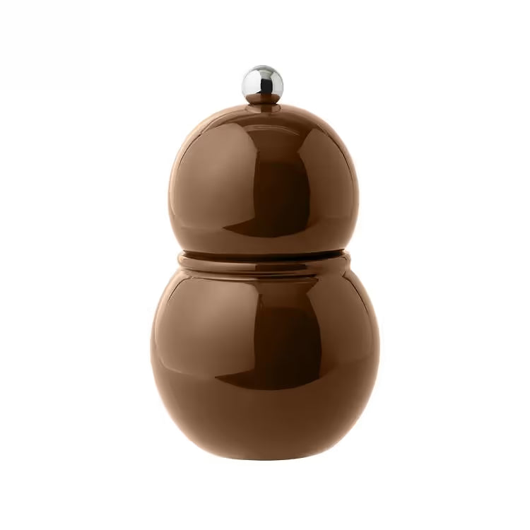 "Chubbie" (12cm) Chocolate Brown Bobbin Salt or Pepper Mill