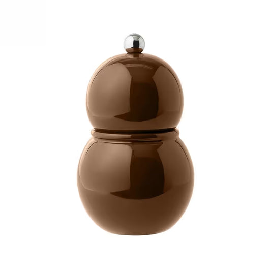 "Chubbie" (12cm) Chocolate Brown Bobbin Salt or Pepper Mill